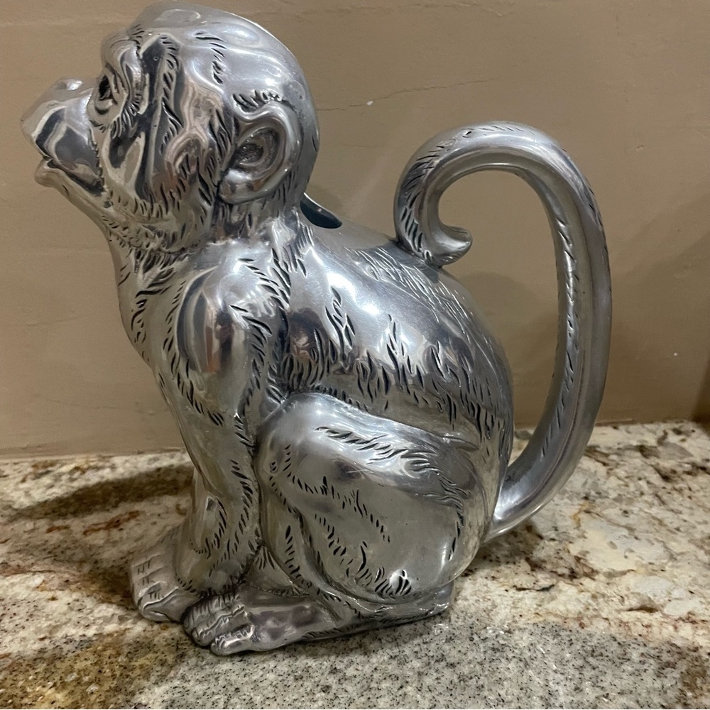 Arthur Court Designs Aluminum Monkey Pitcher 2003 - Picture 4 of 13
